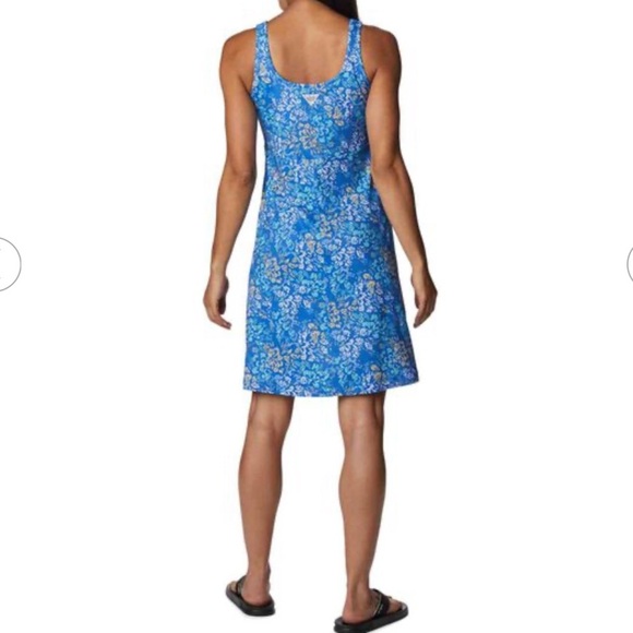 Columbia PFG Womens Freezer II Dress VIVID BLUE DEEP SEA DASH Sz M Granola Girl - Picture 4 of 16
